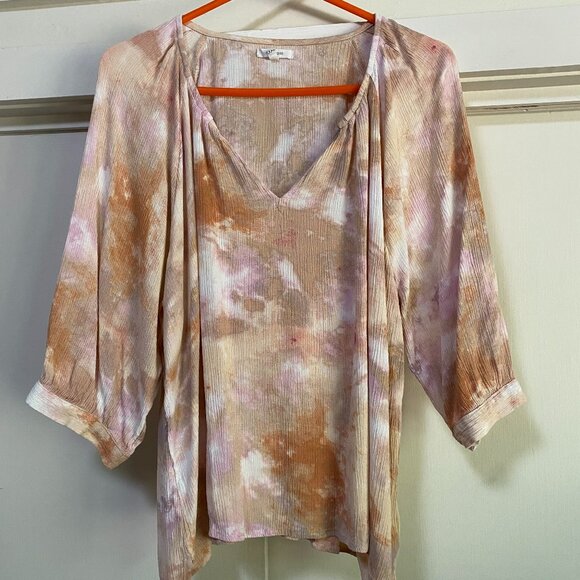 Maurices 100% rayon, 3/4 length sleeve, Boho style tie dye blouse, size XXL - Picture 1 of 11